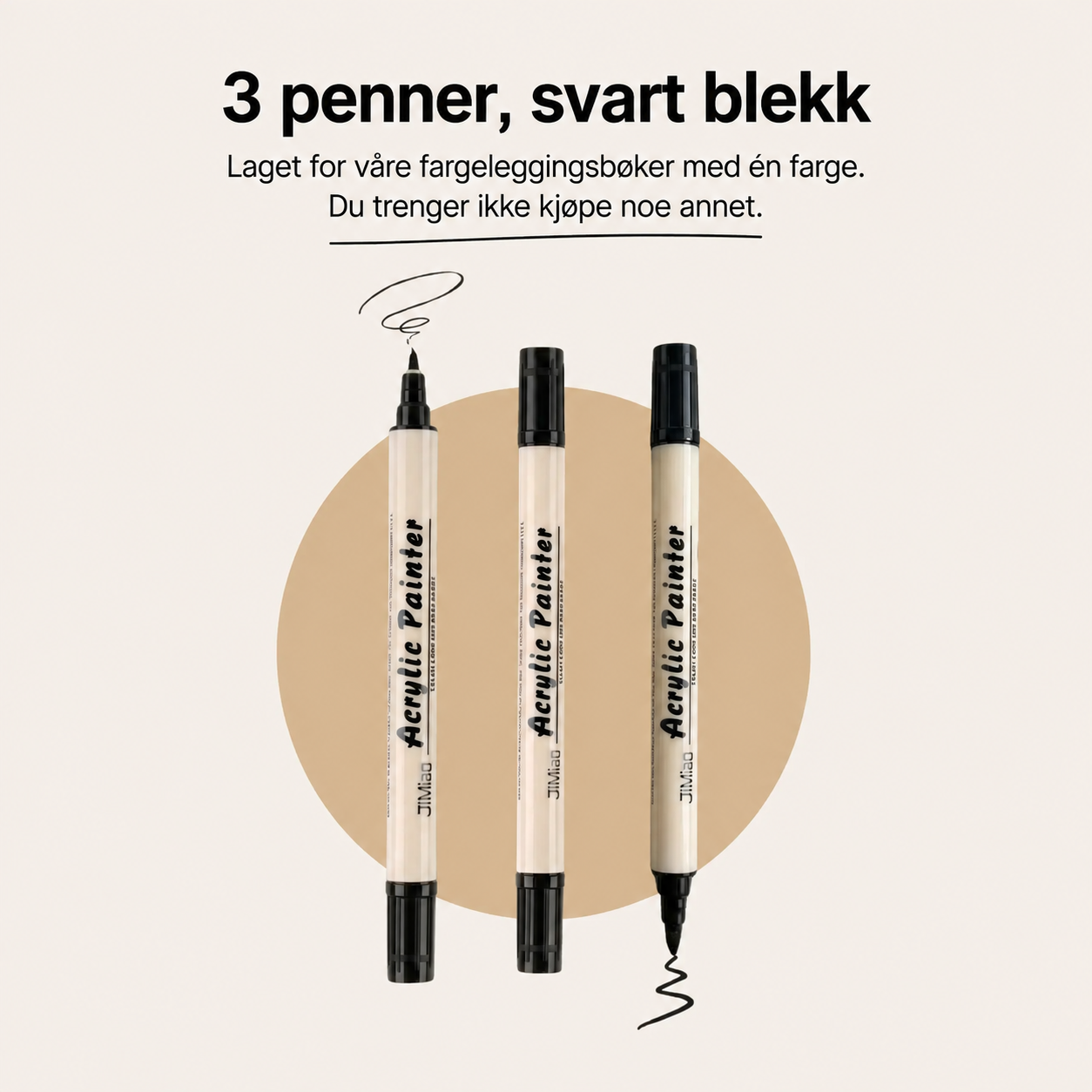 3 Pensler Med To Spisser