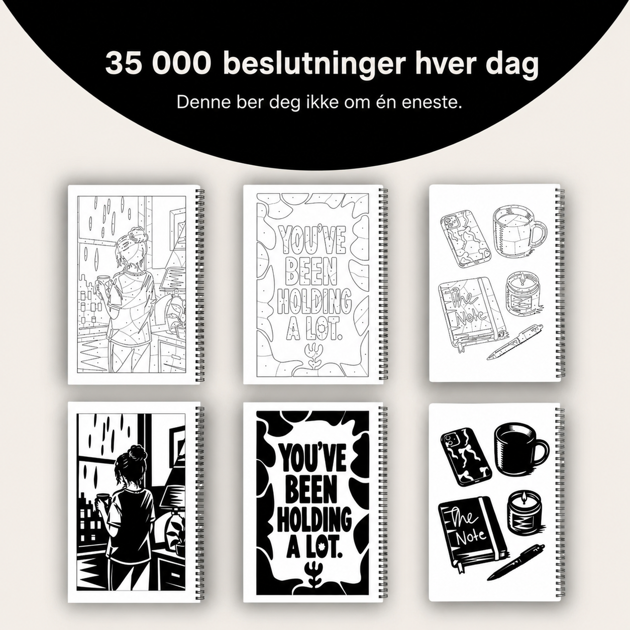 Malebok med én farge – Nullstillingsutgaven®