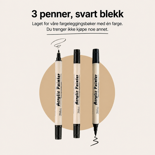 3 Pensler Med To Spisser