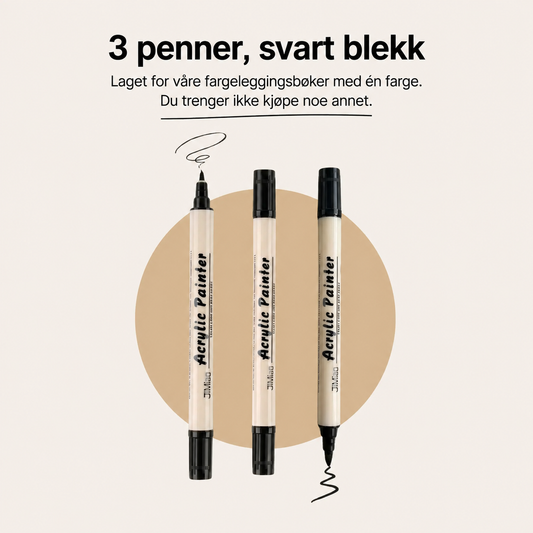 3 Pensler Med To Spisser